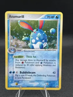 Pokemon TCG Azumarill 114/113 EX Delta Species Holo Rare Swirl FOR DERDAO0 ONLY - Image 1