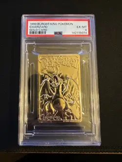 1999 BURGER KING POKEMON GOLD CARDS CHARIZARD PSA - Image 1