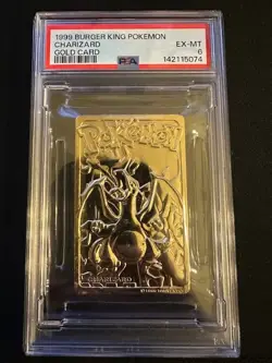 1999 BURGER KING POKEMON GOLD CARDS CHARIZARD PSA - Image 2