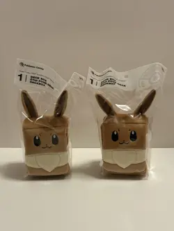 Pokemon TCG Fuzzy Eevee Deck Box Pokemon Center New FACTORY SELAED SOLD OUT - Image 1