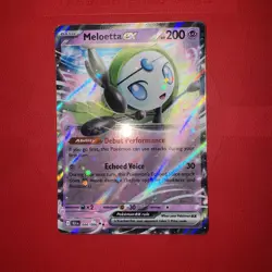 Pokemon TCG Meloetta EX 044/086 Black Bolt Double Rare In EX+ Condition - Image 2