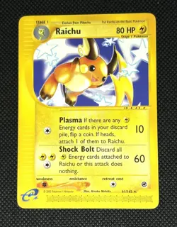 2002 Raichu NM- Expedition Non-Holo 61/165 Pokemon Card TCG e-Series Vintage - Image 1
