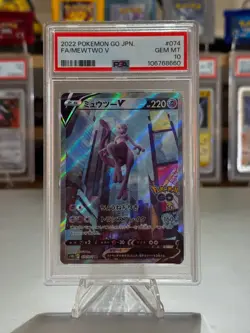 PSA 10 Mewtwo V 074/071 GEM MINT - 2022 Japanese Pokemon GO Alternate Alt Art - Image 1