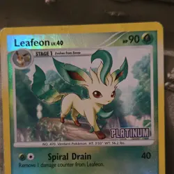 Pokemon Leafeon 24/100 Platinum Burger King Reverse Holo Promo Stage 1 90HP - Image 1