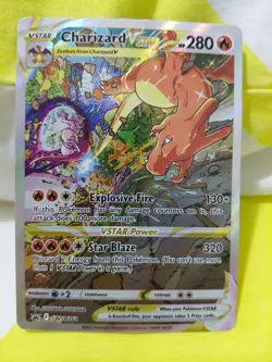 Pokemon Charizard V Star Sword & Shield SWSH262 Holo Black Star Promo - Image 1