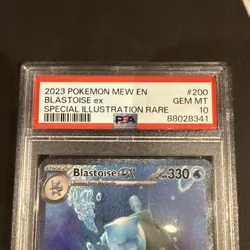 2023 POKEMON MEW EN-151 SPECIAL ILLUSTRATION RARE #200 BLASTOISE EX PSA 10 - Image 2