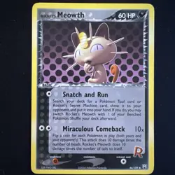 Rockets Meowth 46/109 Non Holo Regular Uncommon Pokemon EX Team - Image 1