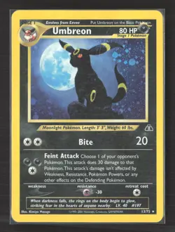 Pokemon 2001 Neo Discovery Umbreon #13/75 - Image 1