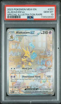 2023 Pokemon Mew EN-151 Alakazam EX Special Illustration Rare PSA 10 #201 - Image 1