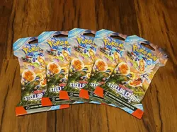 Pokemon TCG: Stellar Crown (5) Booster Bundle, New and Sealed - Image 1