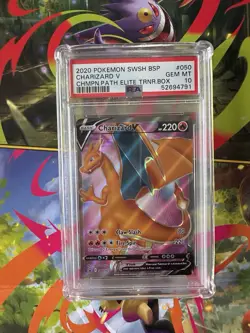 Pokemon Charizard V SWSH050 Sword & Shield Promo Black Star Foil PSA 10 2020 - Image 1