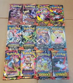 Pokemon TCG Booster Packs New Sealed Lot of 12 Mixed Packs - Image 1