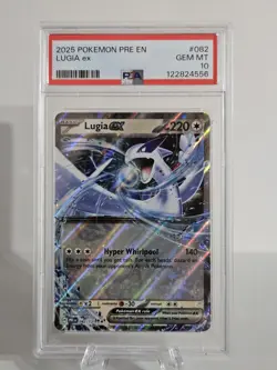 Pokemon 2025 Pre-EN Lugia EX #082 Double Rare PSA 10 - Image 1
