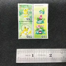 Venusaur Pikachu Bulbasaur Pokemon Stamp JapanPocket monster SHOGAKUKAN F/S - Image 2