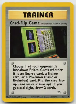 Card-Flip Game (Goldenrod Game Corner) Uncommon Unlimited Neo Genesis 92/111 LP - Image 1