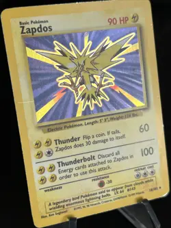 Pokemon TCG Zapdos Base Set Holo Unlimited Rare Card 16/102 - Image 3