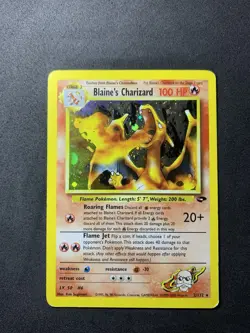BLAINE'S CHARIZARD HOLO Rare POKEMON Gym Challenge English 2000 Card 2/132 - Image 1