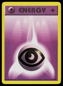Pokemon Card - Psychic Energy Base Set (Shadowless) 101/102 Common 1st Edition - Image 1