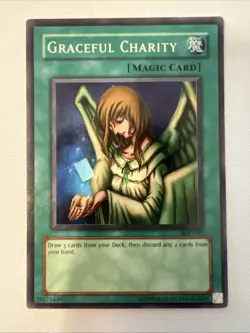 GRACEFUL CHARITY MAGIC CARD YU-GI-OH YUGIOH TRADING CARD GAME 1996 - Image 1