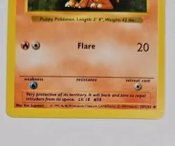 1999 Pokemon Card TCG Growlithe Shadowless 28/102 Base Set Vintage Pokemon NM-MT - Image 2