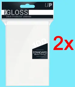 200 Ultra Pro White Gloss Deck Protector Standard Size Card Sleeves pokemon ccg - Image 1