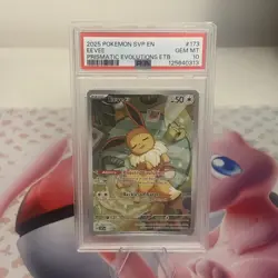 Pokemon TCG Eevee Prismatic Evolutions Promo SVP173 - PSA 10 GEM Mint - Image 1
