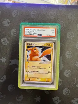 Pokemon Karte Pikachu Gold Star PSA 7 Japanisch Gift Box Promo #001 - Image 1