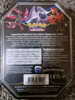 Pokemon TCG - Crown Zenith Sealed Galarian Articuno Tin - 4 Crown Zenith Packs - Image 3
