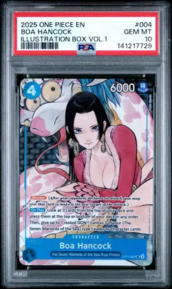 2025 ONE PIECE PROMOS ILLUSTRATION BOX VOL.1 #004 BOA HANCOCK PSA 10 - Image 1