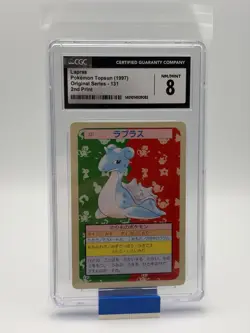 1997 POKEMON CARD TOPSUN LAPRAS BLUE BACK CGC 8 - Image 1