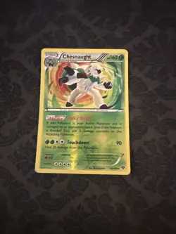 Chesnaught 14/146 2014 XY Base Set Pokemon Card Reverse Holo Rare - Image 1