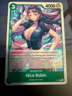 One Piece Card Nico Robin P-111 PR Heroines Battle Pack English USA Seller - Image 1