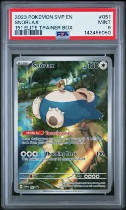 Pokemon Snorlax 051 Sv: Scarlet & Violet Promo Cards Holo PSA 9 - Image 1