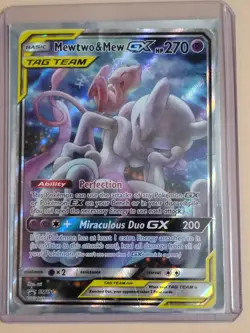 Pokemon Mewtwo & Mew GX TAG TEAM Promo Holofoil Card SM191 SM English - Image 1