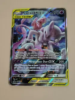 Pokemon Mewtwo & Mew GX TAG TEAM Promo Holofoil Card SM191 SM English - Image 2