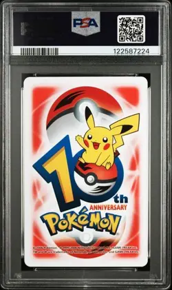 PSA 10 POKEMON PLAYING CARD PSYDUCK GOLDUCK RED 3 CLUBS 10TH ANNIVERSARY 311 - Image 2