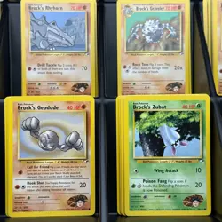 Brock's Pokemon lot 119 Pokemon TCG Gym Heroes Cards Onix Geodude Vulpix - NM - Image 3