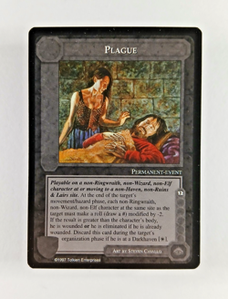 Plague - Middle Earth CCG card (1997 ICE) MECCG The Lidless Eye LotR Hazard - Image 1
