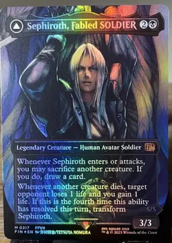 Sephiroth, Fabled SOLDIER Borderless Artist Foil 317 MTG FIN - Image 1