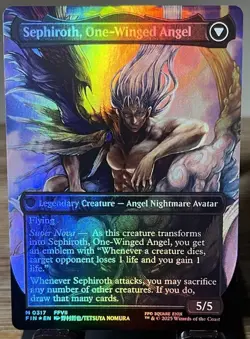 Sephiroth, Fabled SOLDIER Borderless Artist Foil 317 MTG FIN - Image 2