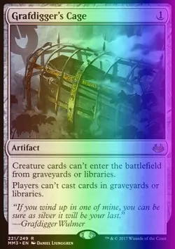 MTG Magic the Gathering Grafdigger's Cage (221/270) Modern Masters 2017 LP FOIL - Image 1