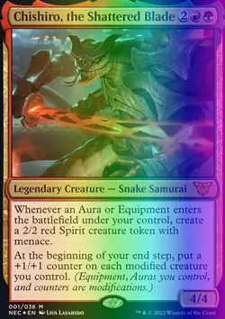 Chishiro, the Shattered Blade (1/204) Kamigawa Neon Dynasty Commander NM FOIL - Image 1