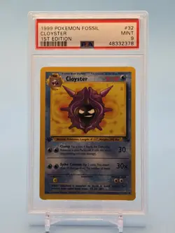 1999 Pokemon Fossil Cloyster 32/62 1st Edition PSA 9 Mint - Image 1