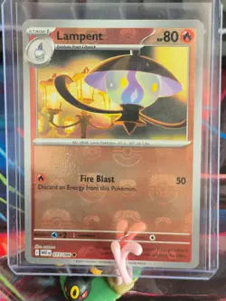 Pokemon Lampent (Master Ball Pattern) 017/086 Sv: White Flare Holo - Image 1