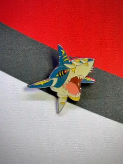 Mega M Sharpedo EX Metal Enamel Pin 2017 Collection Pokemon TCG - Image 1