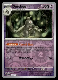 DUSCLOPS - 036/131 Common Prismatic Evolutions Pokemon Reverse Holo NM - Image 1
