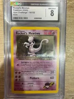 CGC 8 NM/MINT ✨ - Rocket's Mewtwo 14/132 Gym Challenge Holo - 2000 Pokemon - Image 1