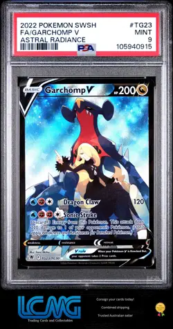 2022 Pokemon TCG Sword & Shield Astral Radiance #TG23 Garchomp V PSA 9 - Image 1