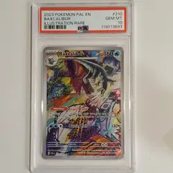 2023 POKEMON PAL EN-PALDEA EVOLVED ILLUSTRATION RARE #210 BAXCALIBUR PSA 10 - Image 1