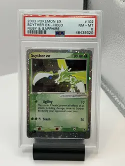 2003 Pokemon Scyther ex Ruby & Sapphire 102/109 PSA 8 NM-MT - Image 1